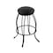 Holland Bar Stool Co 30" Swivel Bar Stool, Black Wrinkle, Black Vinyl Seat 300030BWBlkVinyl - alternate 1